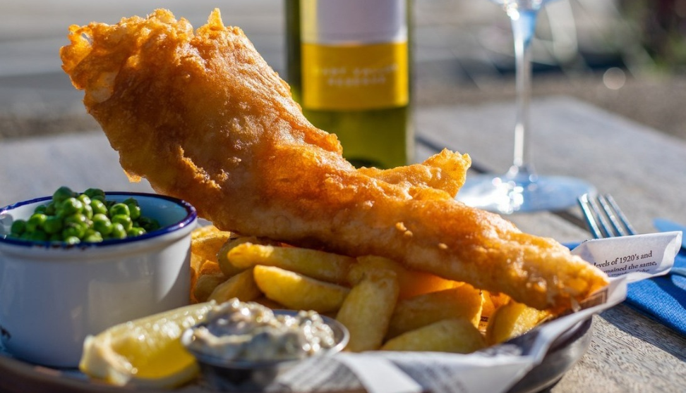 Fish and Chips at Ocean View Bar & Dining